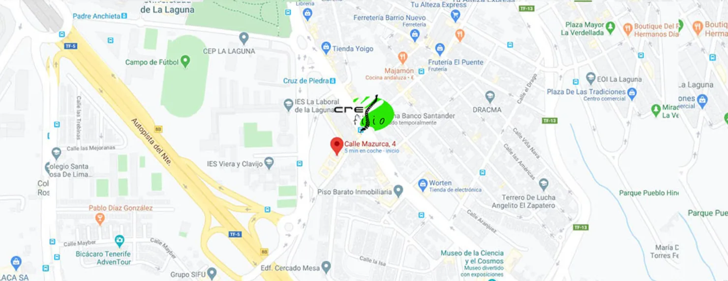 Mapa de ubicación de CRES Fisio